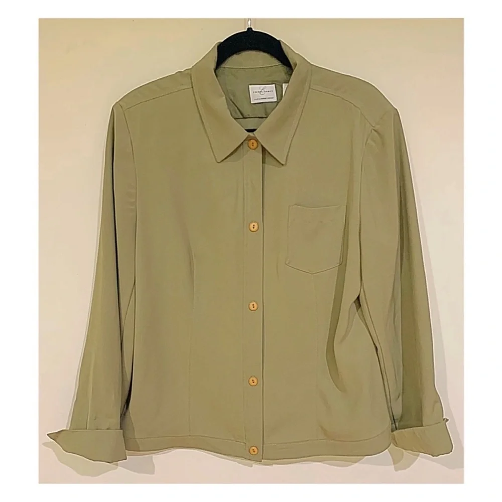 Flash Sale Emma James Sage Green Blazer Chic & Elegant Size 16